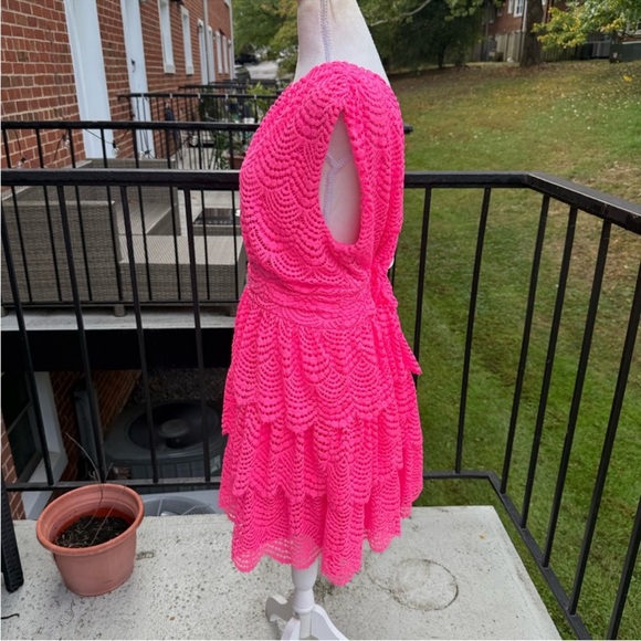 NWT Lilly Pulitzer Faye V-Neck Lace Ruffle Dress Size XL - Picture 8 of 12